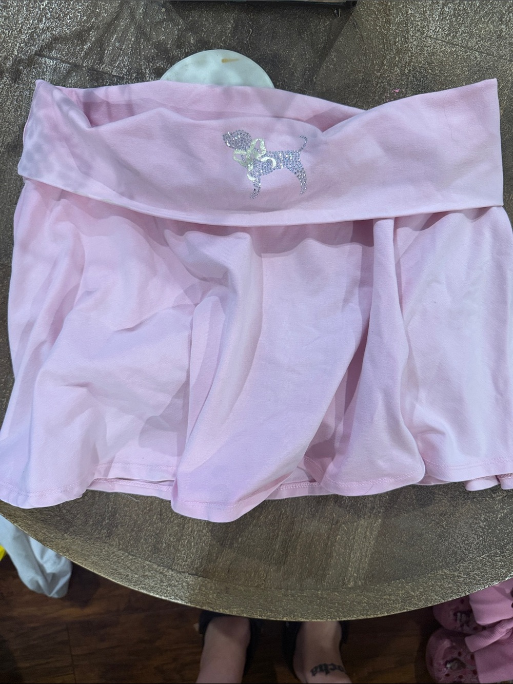 Loveshack Fancy x VS Pink Foldover skort skirt with bling